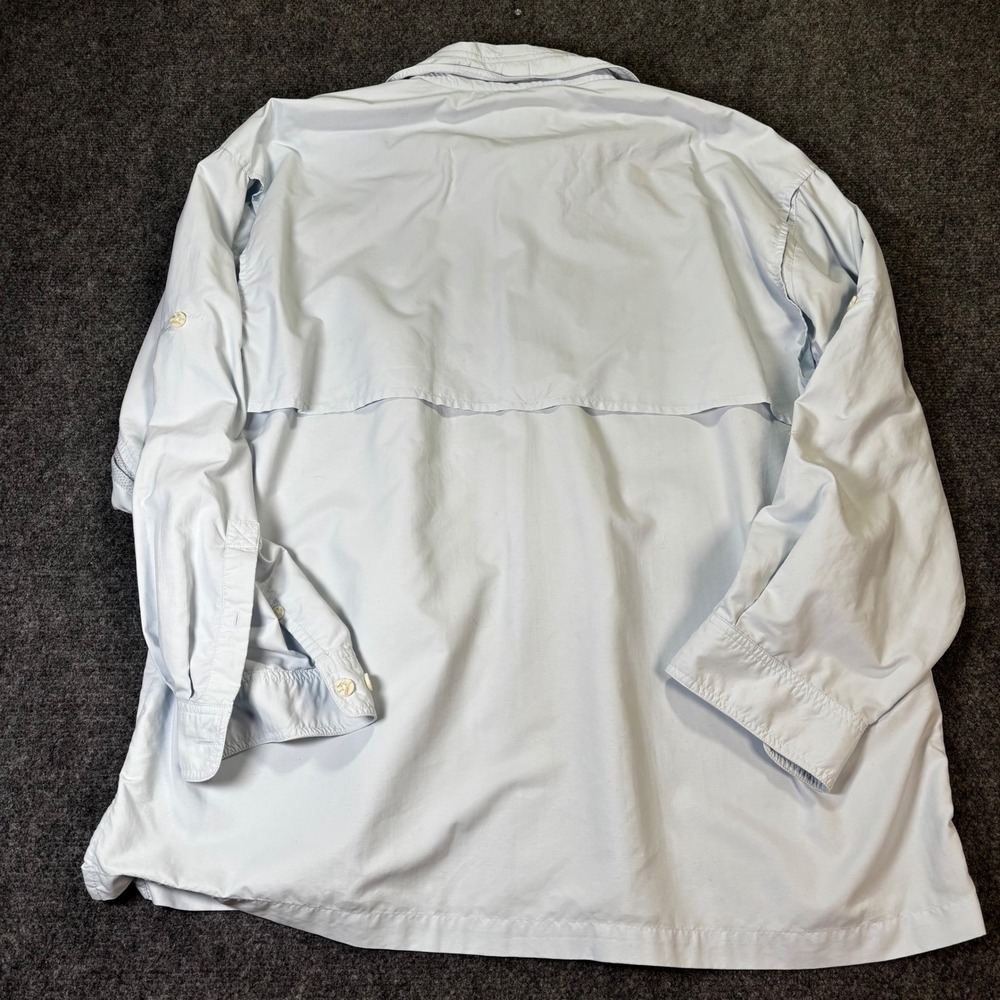 Coolbar Mens XL Blue Sun Protection Button‎ Up Shirt Long Sleeve Vented Fishing - Picture 2 of 8